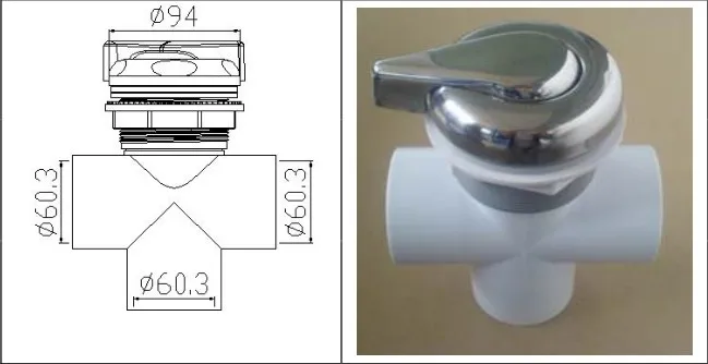 2inch water diverter SS
