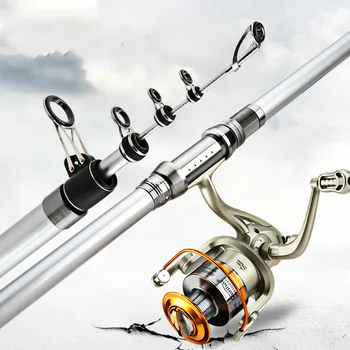 

60T Carbon Rock Angeln Canne Pesca Sea Pole Long-sections Distance Throwing Rod Anchor Pole Telescopic Wedkarstwo Olta 3.6m-5.4m