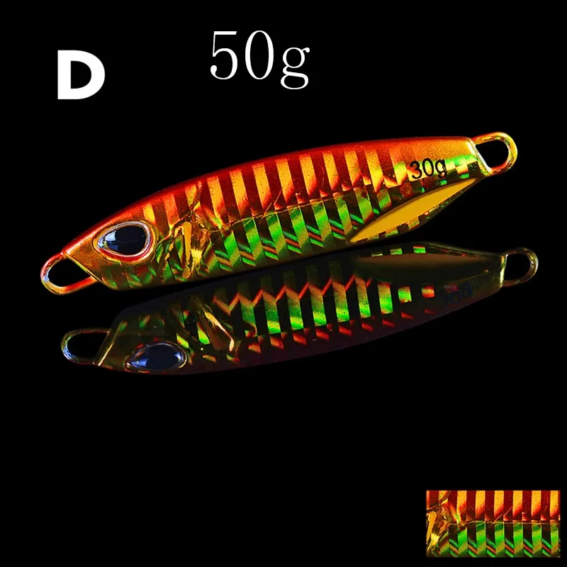 D-50g Рыболовные приманки искусственные без крючков многоразовый металлический опускается на дно литья крючковый лов ложки рыболовные supplies10/15/20/30/40/50 г - Цвет: D-50g