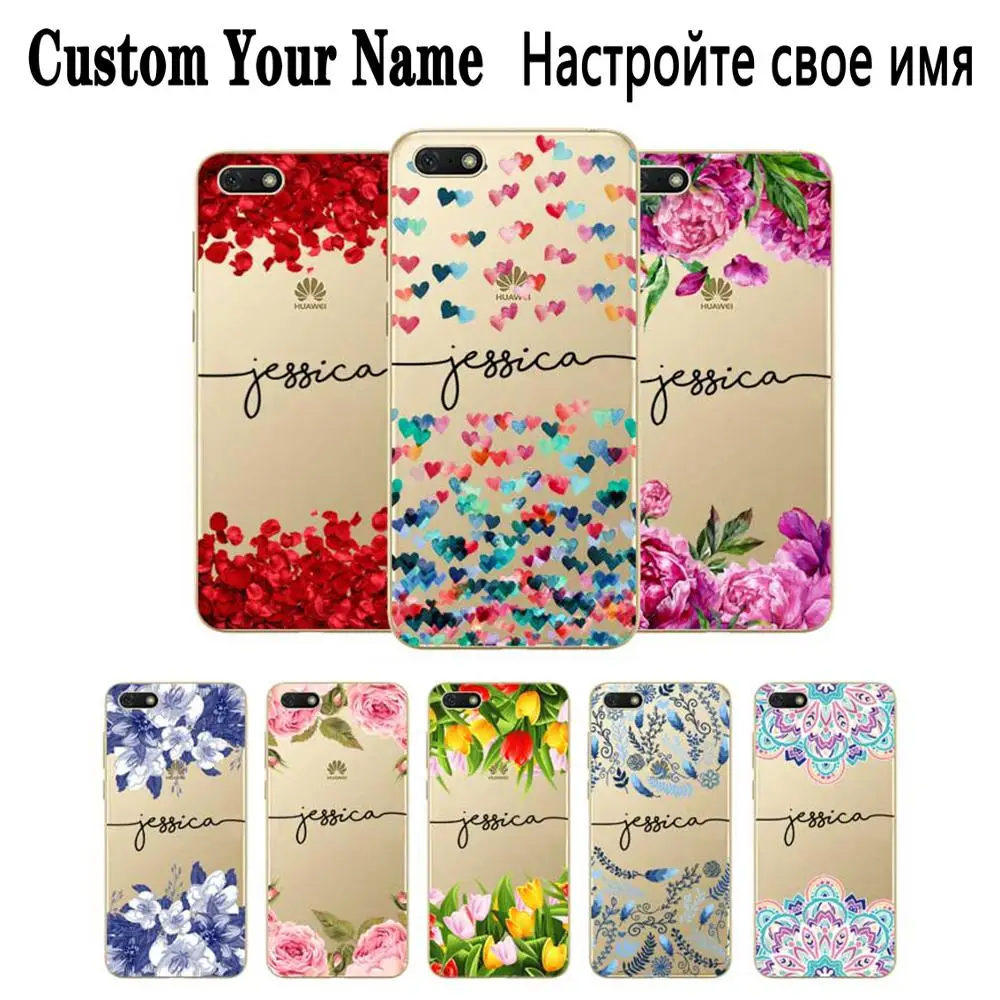 Luxurious Hot Custom Name DIY Case Cover For Huawei P8 P9 P10 P20 P30 Lite Pro P Smart Plus 2017 2019 Coque Capa |