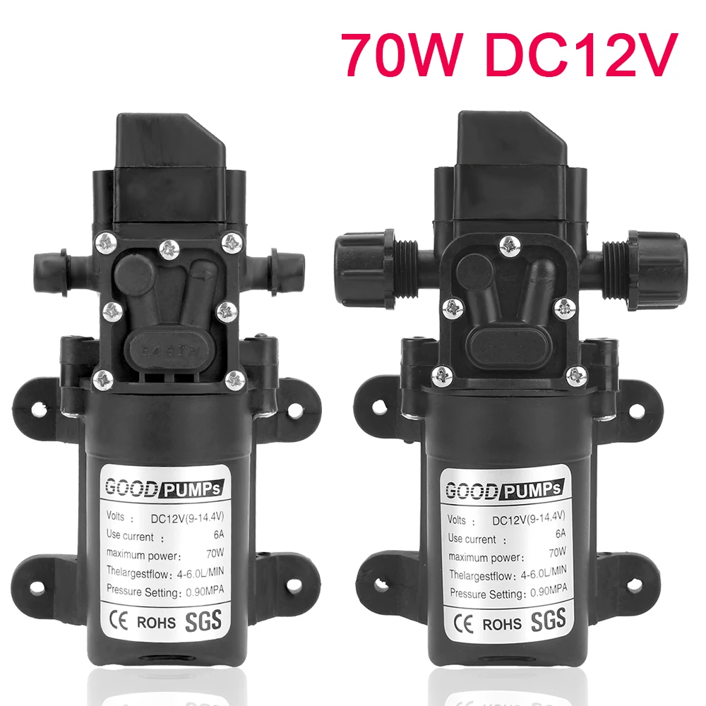 DC 12V Mini Micro Diaphragm High Pressure Water Pump Automatic Switch 70W 130 df 