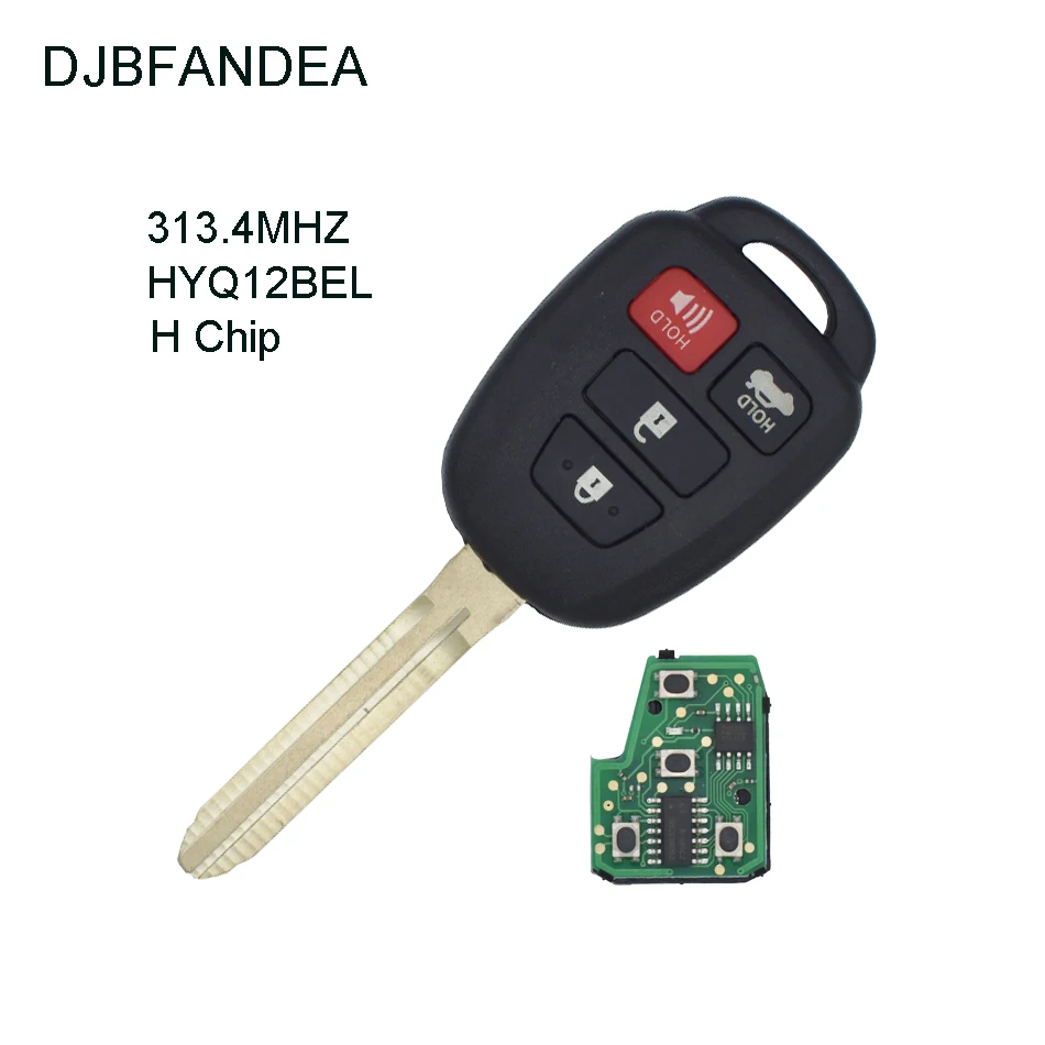 DJBFANDEA 3 шт./лот дистанционный Автомобильный ключ для Toyota FCCID:HYQ12BEL Corolla Camry 2014-2017 с FSK