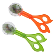 Пластиковые ножницы для ловли насекомых, щипцы, пинцет для детей, детские игрушки, удобные ножницы с круглой головкой