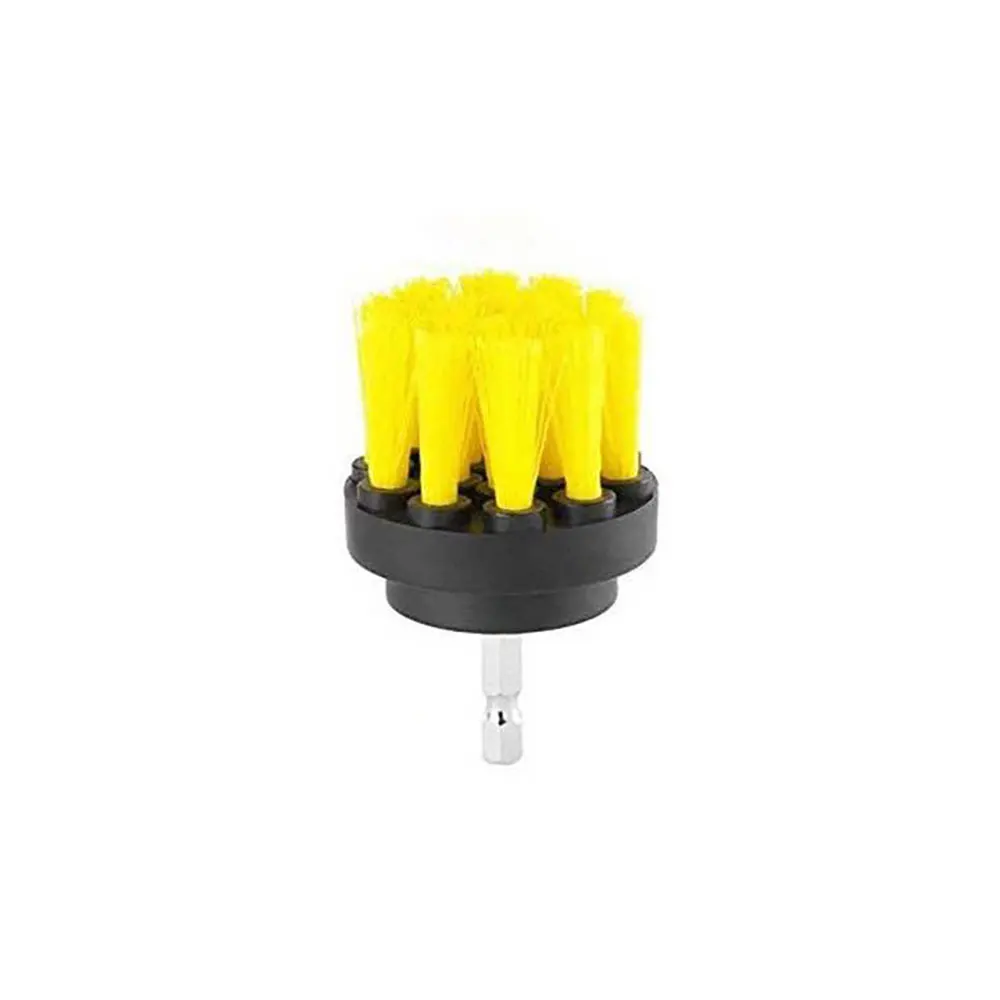 2 inches Насадка в виде щетки, набор для сверления, нейлоновая электрическая насадка в виде щетки, щетка для мытья посуды, набор кистей, желтый, прочный, упорный, пятен - Цвет: 2 inches