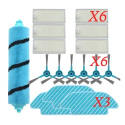 Remplacement de la brosse à rouleau et de la brosse latérale pour Cecotec Conga 4090, pour aspirateur robot et balayeuse conga 4090, recharges 