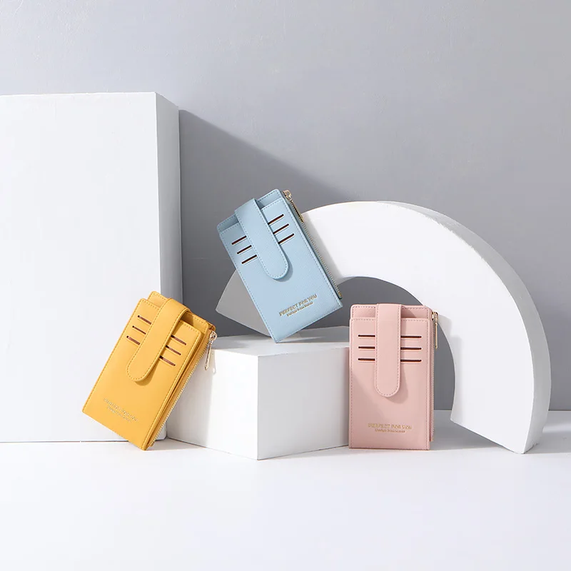 WEICHEN RFID держатель для карт, Женский кошелек, кошельки, Женский кошелек для кредитных карт, женская сумка для карт, кошелек для монет на молнии, высокое качество