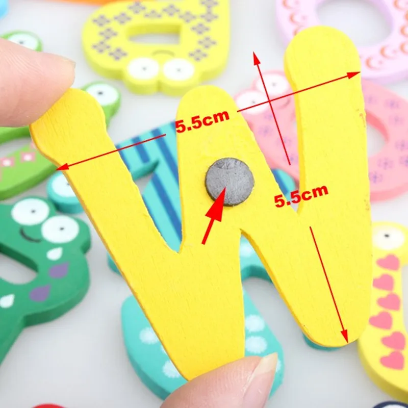 26 шт. детский деревянный магнит на холодильник|wooden magnet|magnet babytoys letters |