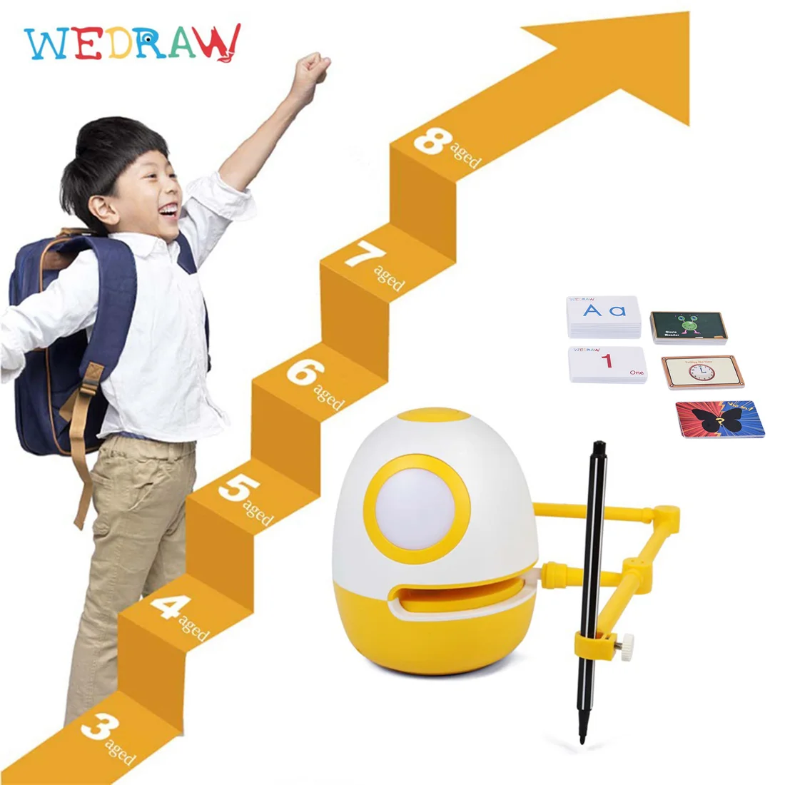 

iTECHOR Eggy Children Drawing Robot Genius Kit Learning Educational Tech Toys Portable Audio & Video Robot