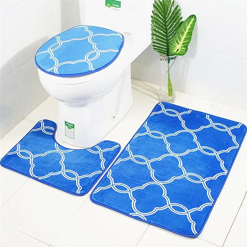 Коврик для ванной 3 шт./компл. коврик унитаза с классическим рисунком