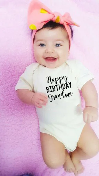 Детское боди с надписью Happy Birthday|Боди для малышек| |