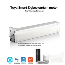 Zigbee Электрический двигатель занавеса, Tuya smart app/433 МГц пульт дистанционного управления vioce управление через alexa echo и Google home для умного дома