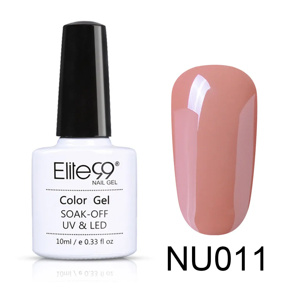 NU011 Elite99 10 мл Гель-лак для ногтей телесного цвета для маникюра УФ светодиодный лак для ногтей Гибридный Полупостоянный Гель-лак для нейл-арта - Цвет: NU011