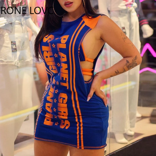 FAGADOER Sporty Fashion Sequined Dress Side Hollow Out Lace-up Basketball  Jersey Dresses Summer 2022 Sexy Streetwear Outfits 3XL - AliExpress