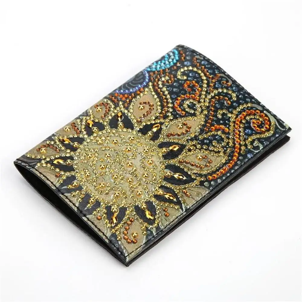 DIY Diamond Painting Passport Book Case Cover Classic European Style Diamond Embroidery Wallet Credential Book Case Handicrafts 