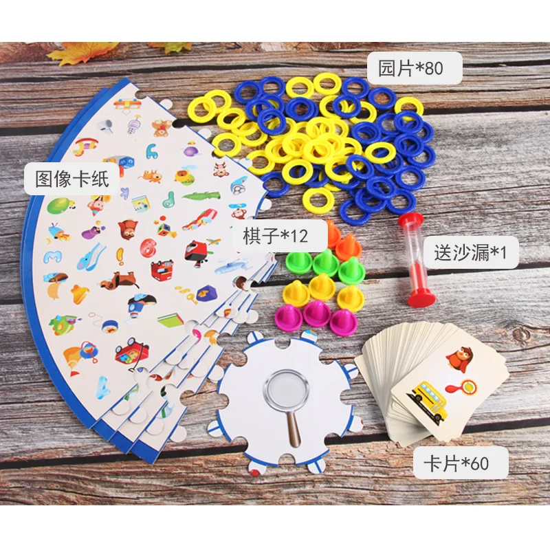 Puzzle Detectives Game Looking Chart Board Brain Training Educational Game Strategy High Quality Plastic Card Party for Kid Y017