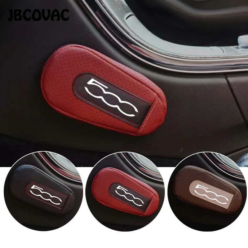 자동차 인테리어 액세서리 가죽 다리 쿠션 무릎 패드, 도어 암 패드, 팔걸이 패드, 피아트 Abarth 500 Punto Stilo 자동차 스타일링, 1PC 