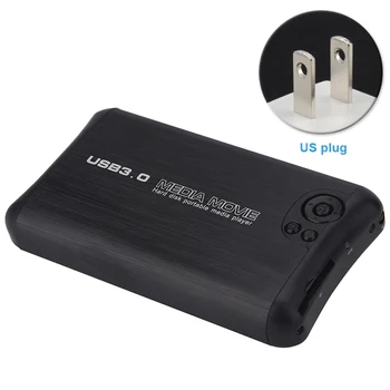 

SATA H.264 Music Mini Portable Support MKV Media Player Full HD HDMI AV Output 1080P USB3.0 Autoplay Video U Disk 2.5inch HDD