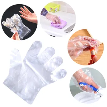 

Disposable Gloves Restaurant Hospital Lab Work Transparent Plastic Gloves Non-slip Waterproof Oil Proof Gloves