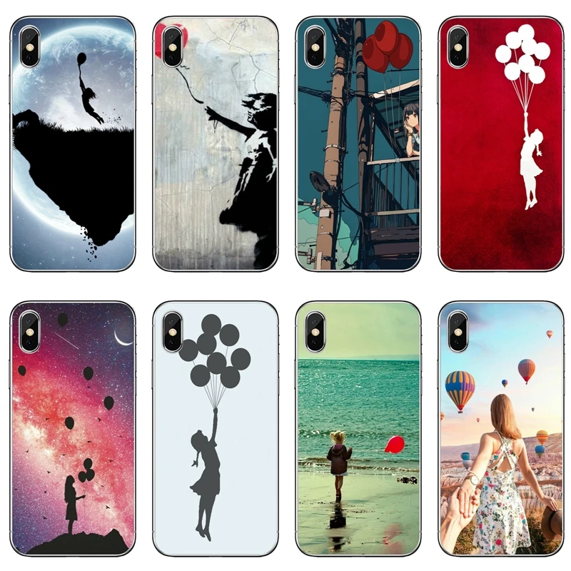 Аксессуары чехол для телефона iPhone 11 Pro XS Max XR X 8 7 6 6S Plus 5 5S SE 4s 4 iPod Touch Banksy red воздушный