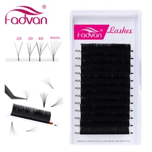 Fadvan Gemakkelijk Fan Wimpers Extension Diy 2d/3d/4d/10d Faux Nertsen Bloeiende Eye Lash Extensions 0.05/0.07/0.10 Make Lashes