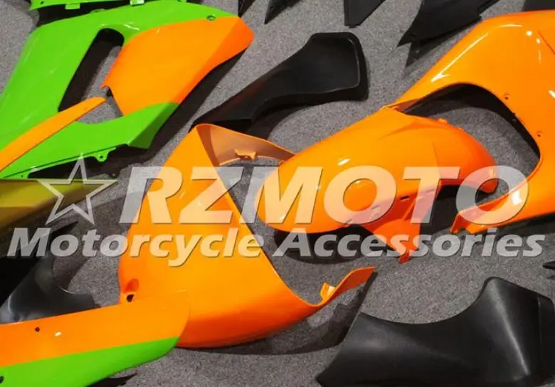 ABS мотоцикл обтекатели комплект подходит для kawasaki Ninja ZX6R 636 2005 2006 05 06 6R ZX-6R кузов оранжевый зеленый