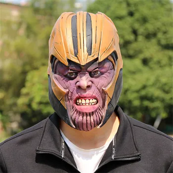 

Hot Movie Endgame Masks Thanos Cosplay Mask Helmet Infinity Gauntlet Superhero Halloween Party Props Deluxe Horror Face Head
