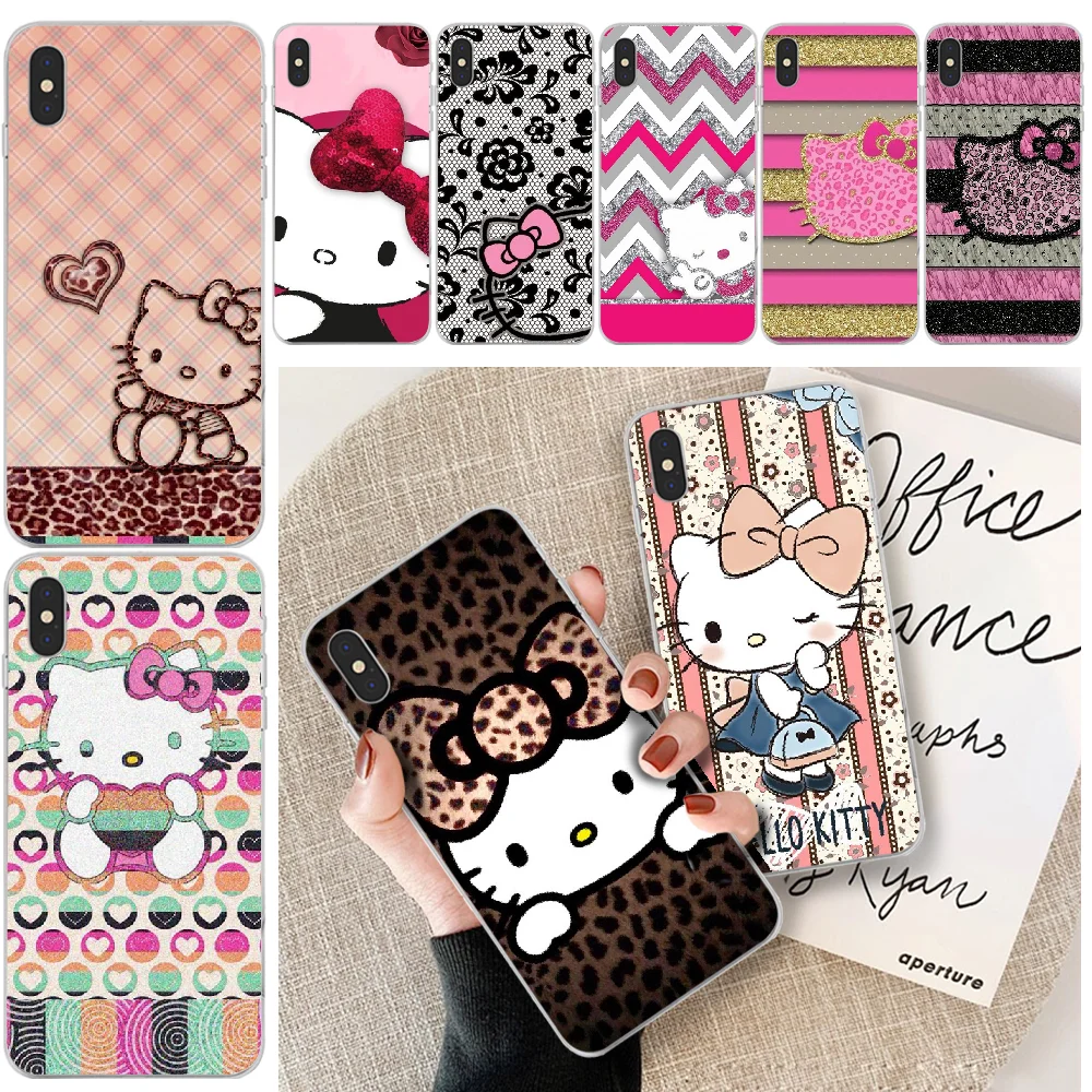 cute hello kitty TPU Soft Silicone Phone Case Cover For iphone 6 6s plus 7 8 X XS XR MAX 11 pro Pro Max | Мобильные телефоны и