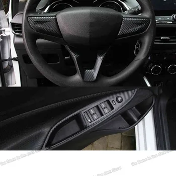 

Lsrtw2017 Carbon Fiber Car Interior Accessories Film Gear Window Steering Wheel Sticker for Chevrolet Cavalier Onix 2020 2021