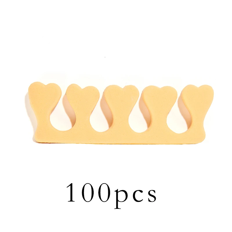yellow ROSALIND 100 шт для дизайна ногтей мягкая пена губки сепараторы пальцев рук и ног разделители УФ гель лак покрытие Педикюр Маникюр Инструмент - Цвет: yellow