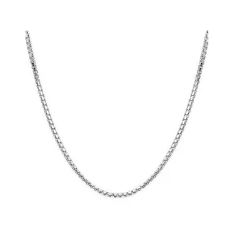 

New 100piece women's clavicle box chain crystal from Swarovskis copper-plated white gold Venetian necklace Wedding jewelery