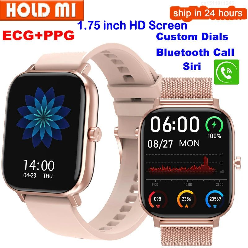 DT35+ Smart Watch Men Phone Call 1.75 inch Siri Smartwatch ECG Heart Rate  Fitness Tracker IP67 waterproof Smartwatch Women - AliExpress Consumer  Electronics
