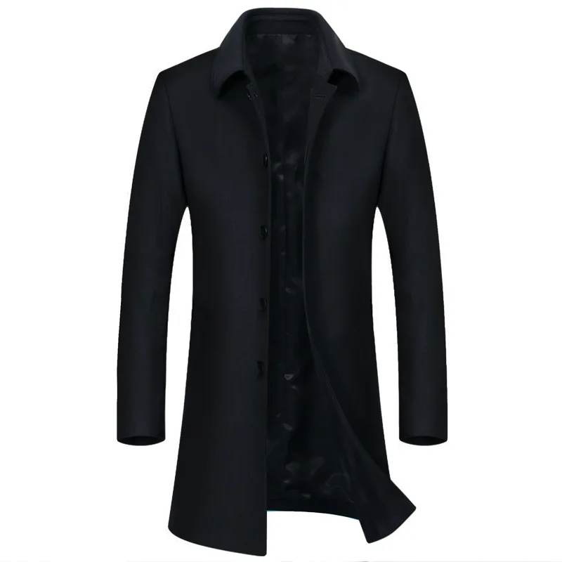 

Plus Fat plus Size Male Medium Length Money Windbreaker Extra Large Leisure Lapel Dad Pack Fat Man Middle-aged And Elderly