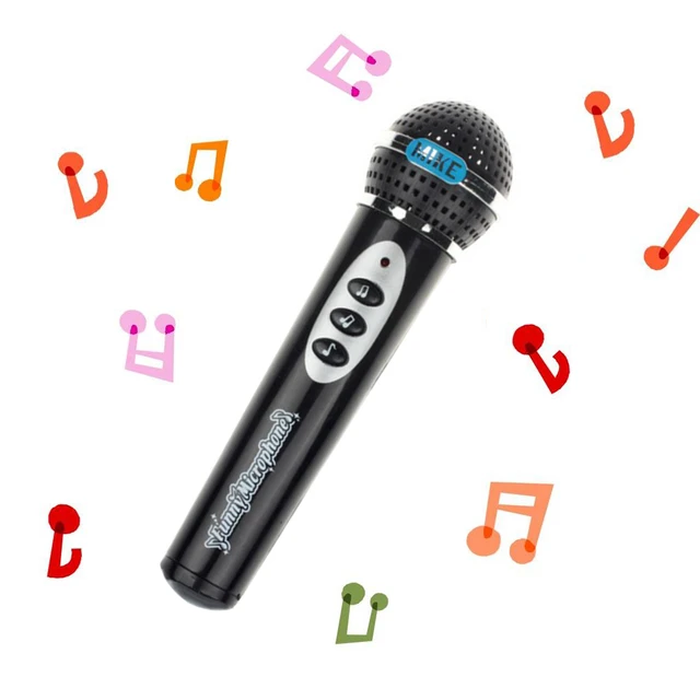 Baby Girls Boys Microphone Mic Karaoke Singing Kid Funny Gift Music Toy children simulation microphone black 4