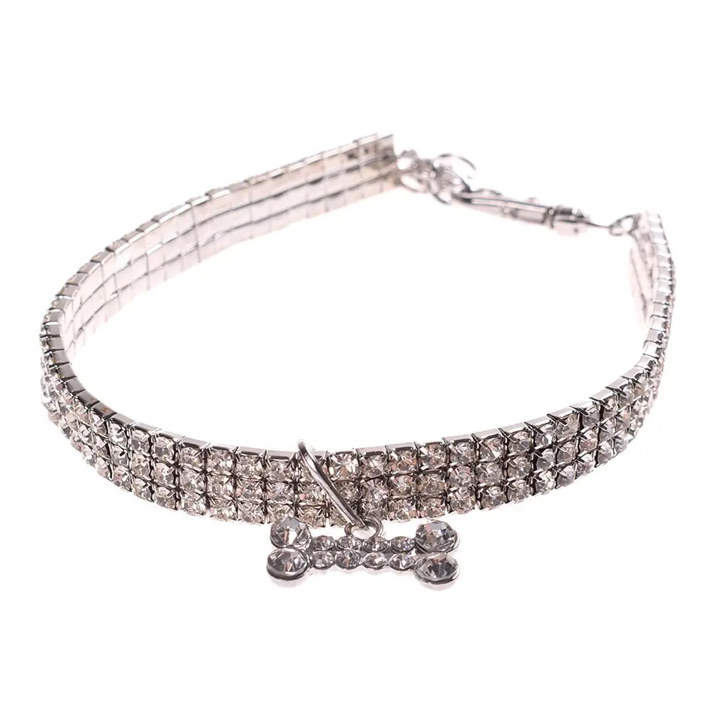 Crystal Dog Collar Diamond Puppy Pet Shiny Full Rhinestone Necklace Collar Collars for Cat Collar Little Dogs Supplies Crystal Dog Collar Diamond Puppy Pet Shiny Full Rhinestone Necklace Collar Collars for Cat Collar Little Dogs Supplies