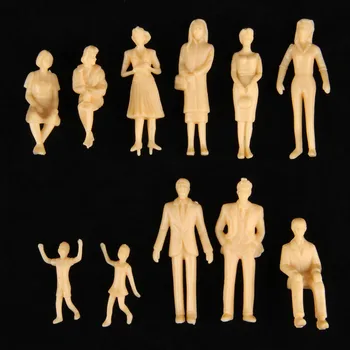 

20pcs/lot 1:30 Scale Model Skin Colour Miniature Figures Architectural Models Human Scale Model ABS Plastic Peoples 65mm