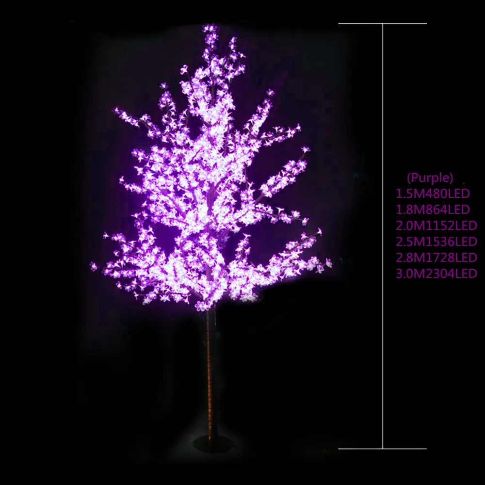1,5 м 5 футов светодиодный светильник в виде вишневого дерева для наружного использования, Свадебный Сказочный садовый праздничный светильник, декор 786 светодиодный s 5 цветов - Color: 1