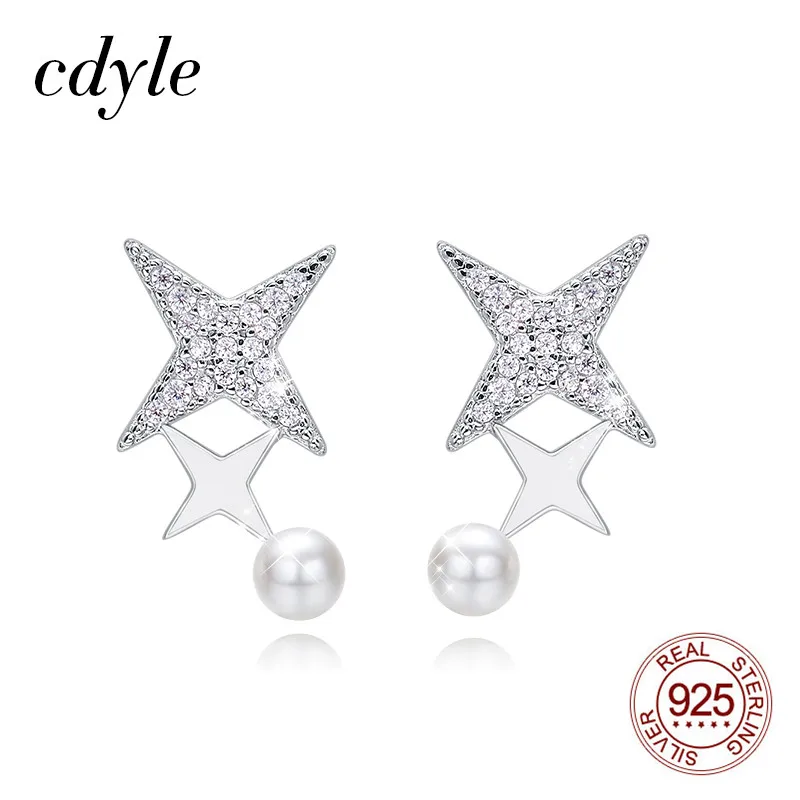 Женские серьги гвоздики с жемчугом из серебра 925 пробы|Серьги-гвоздики| |