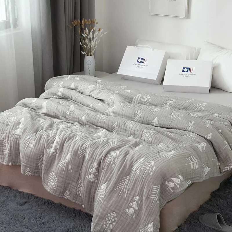 

Twin/Queen Size Muslin Blanket Bedding Coverlet Kid Bedspread Sofa Couch Cover Plaid