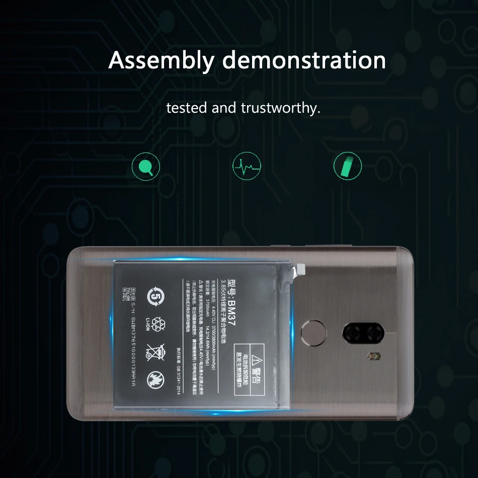 Аккумулятор BM37 3800mAh для Xiaomi mi 5s Plus mi 5s Plus мобильный телефон Сменное напряжение полимерный литий-ионный аккумулятор