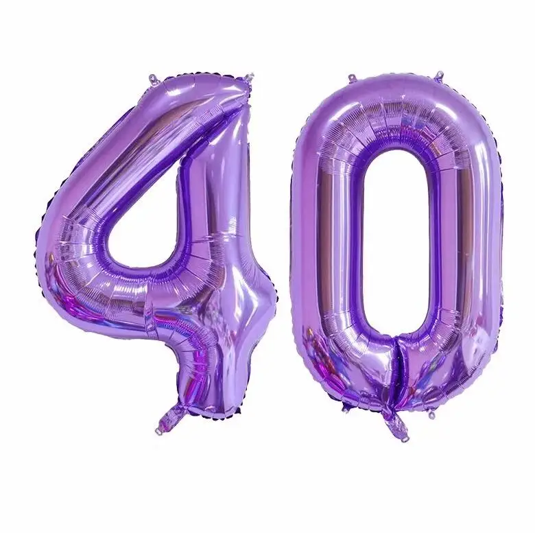 40 дюймов Розовый Синий Зеленый Фиолетовый номер 16 18 20 21 30 40 50 60 для взрослых день рождения украшение цифровой Globos товары для комнаты