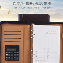 Notebook Zipper-Bag And with Calculator Business Manager Folder Padfolio A5 Journal-Binder