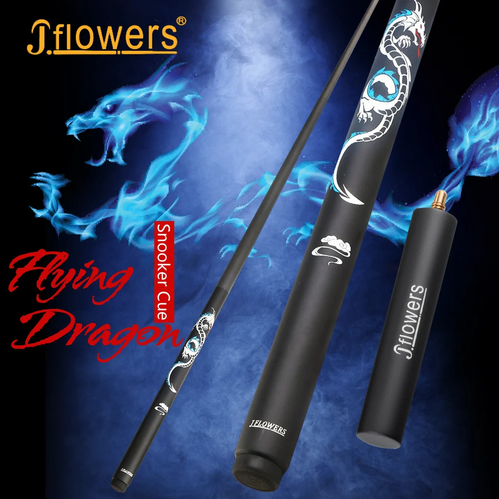 J-flowers Billiard Snooker One Piece Cue Stick Carbon Fiber Shaft Black Technology With Extension | Спорт и развлечения