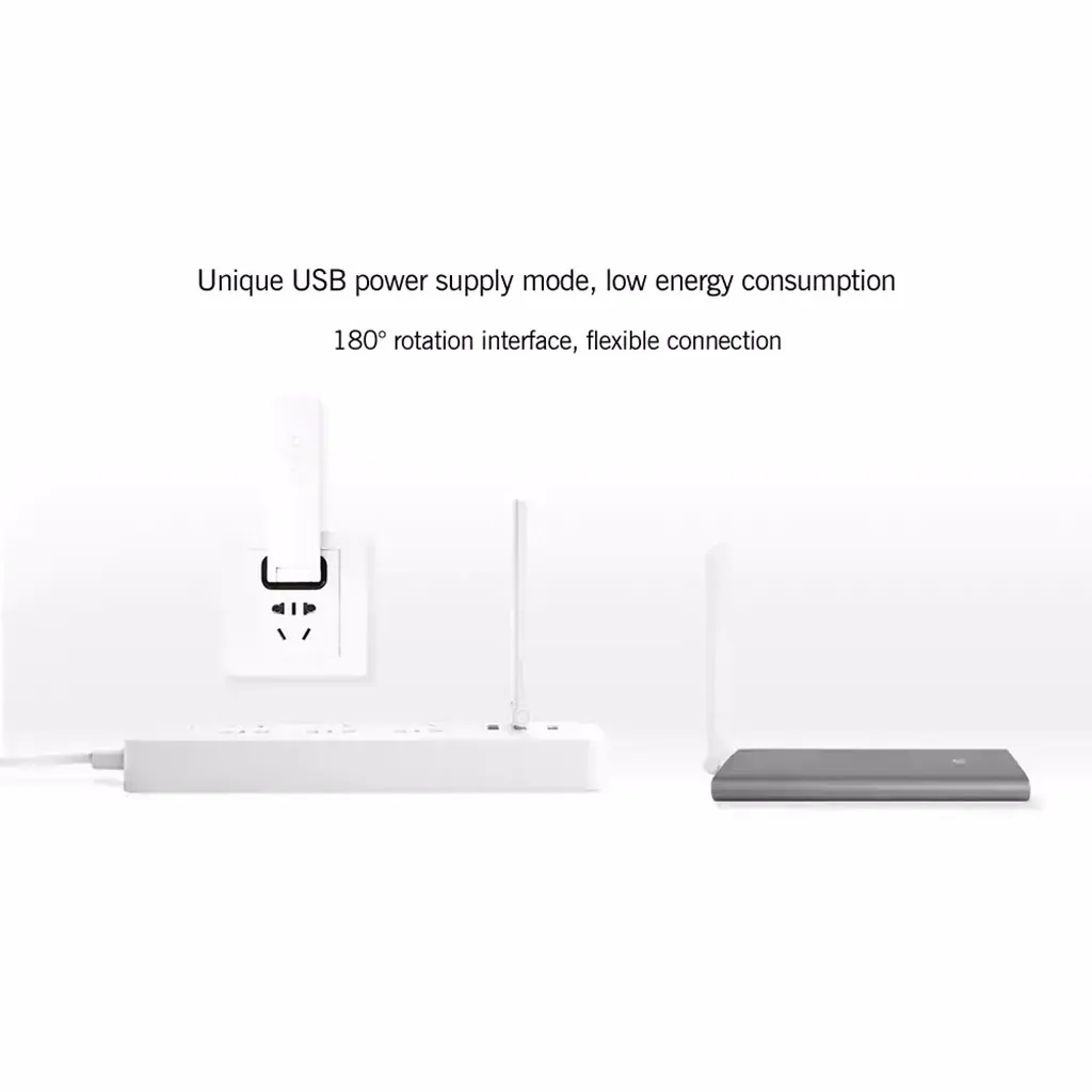 Лучшие продажи продуктов Xiaomi mi WiFi 300m расширитель Усилитель 2 USB режим питания для Xiao mi маршрутизатор для Носимых устройств