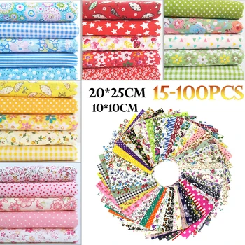 

DIY Mixed Printed Cloth Fabrics For Patchwork Sewing Quilting Mouth Mask Crafts DIY Handmade Cloth Accessories 10x10cm 20x25cm