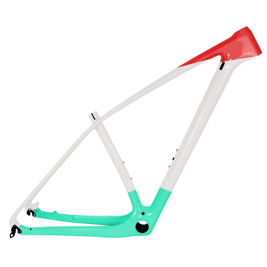 Spcycle T1000 горный велосипед с полностью карбоновой рамой рамка 27.5er 29er сверхлегкий горный велосипед карбоновая рама PF30 размер 15/17/19/2" гарантия 2 года - Цвет: Mint Green Glossy