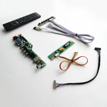

For LP141XB-A1/A2C1 LCD panel monitor USB VGA HDMI AV RF keyboard+Inverter+Remote LVDS 20Pin 1CCFL TV56 controller board DIY kit