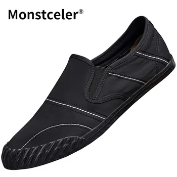 

2019 Autumn New Men Canvas Sneaker Shoes Summer Cloth Slip-on Men Vulcanized Shoes Youth Ventilation Fashion Loafer Shoe M9069