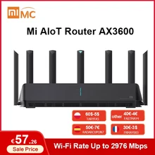 Versão global xiaomi mi aiot roteador ax3600 suporte múltipla malha wi-fi seis-core chip banda dupla wi-fi roteador 3000m taxa sem fio