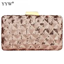 Клатч из цинкового сплава с блестками для женщин, Свадебная вечеринка, блестящая золотая Свадебная вечерняя сумочка, клатч для невесты, Коктейльная сумочка
