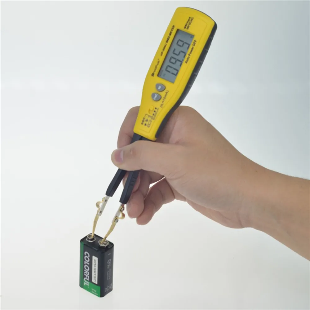 990c-medidor digital de capacitância smd, com pinça,